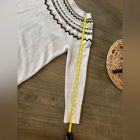 LOFT Fair Isle crew neck wool blend sweater Sz M LIKE NEW - Picture 7 of 8